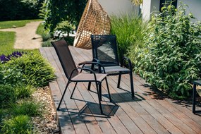 Promotie Scaune de gradina TAVERNO set 2 buc gri/negru clasa II