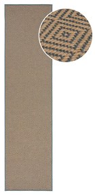 Covor tip traversă albastru/în culoare naturală din iută 60x230 cm Diamond – Flair Rugs