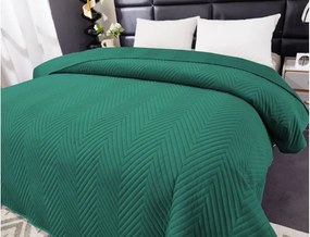 Cuvertura de pat din catifea verde ARROW VELVET Dimensiuni: 200 x 220 cm