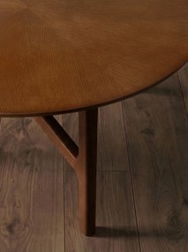 MAZZONI EXPORT BELLUNO Nuc Natural (Maro Închis) - MĂSUȚĂ DE CAFEA DIN LEMN Ø65 cm ROTUNDĂ MODERN CLASSIC