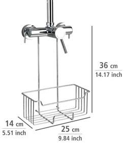 WENKO 23499100 - Poliță pentru duș MILO 25x36 cm inox/argintiu/transparent