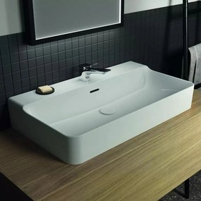 Lavoar suspendat Ideal Standard Atelier Conca 80 cm alb lucios cu orificiu baterie si preaplin