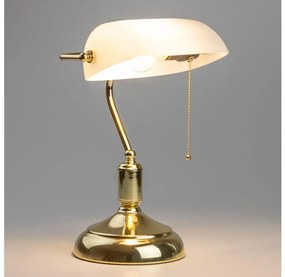 Brilagi - Lampă de birou BANK OFFICE, 1xE27/60W/230V, aurie/albă