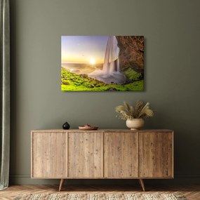 Tablou - Seljalandsfoss din spatele peșterii (90x60 cm)