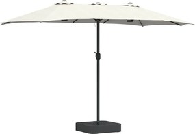 vidaXL Parasol de Grădină Nisipiu 385 x 209 x 244 cm Poliester și oțel