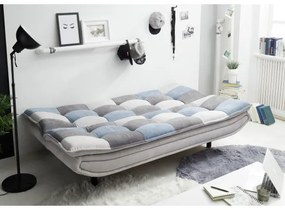 Canapea 3 Locuri Extensibila Patch, Silver Si Denim, 188 X 89 X 90 Cm