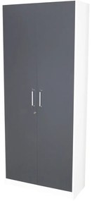 Dulap birou documente alb cu gri