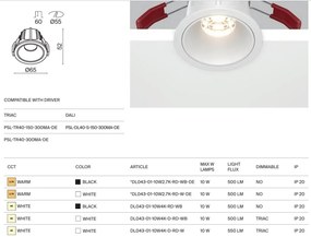 Spot incastrabil Alfa LED 2700K 1x10W 36 grade