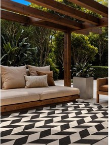 Covor pentru exterior și interior negru/crem 120x170 cm Haringey Terrick – Ted Baker