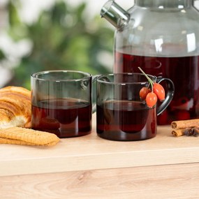 Set de căni din sticlă 4Home Haze 250 ml, 2 buc.