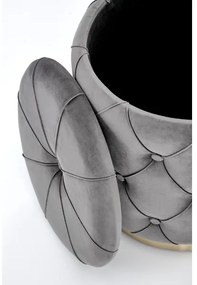 SET 2x taburet POLLY d. 40/44 cm gri/auriu