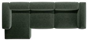 Colțar verde (cu colț pe partea stângă/cu șezlong) Bergamo – Cosmopolitan Design