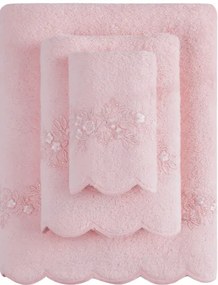 Set cadou de prosoape și prosoape de corp SILVIA, 3 buc Roz / Pink