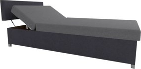 Şezlong extensibil, gri închis/gri, DOMENA