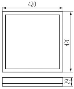 Kanlux 31534 - Plafonieră LED AZPO, 22W, 230V, 42x42 cm, IP54, albă