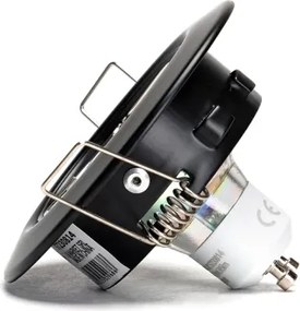 Aigostar - Set de 3 spoturi LED încastrate, 1x GU10/4,5W/230V, 4000K, negru