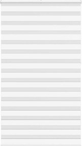 vidaXL Jaluzea tip zebra alb lățime țesătură 120,9 cm poliester