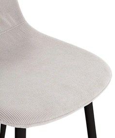 Scaune de dining crem 4 buc. tapițate Minka – Marckeric