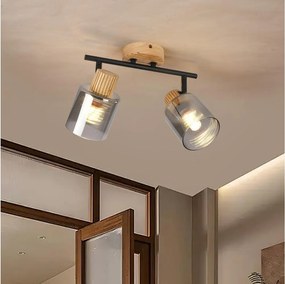 Brilagi - Spot HYGGE 2xE14/15W/230V lemn/fumuriu