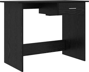 vidaXL Birou cu sertar Stejar Negru 100 x 50 x 76 cm Lemn compozit