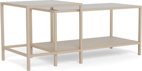 Măsuțe de cafea gri 2 buc. din oțel 50x90 cm Seaford – Actona