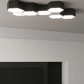Plafonieră SUNDE 2xE27/60W/230V 15,5 cm neagră Sollux SL.1061