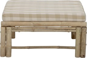 Puf modular de exterior natur din lemn de bambus, „Korfu”