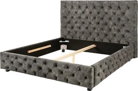 Pat elegant tapitat cu catifea gri olive, Paris 180x200cm A-6541076 VC