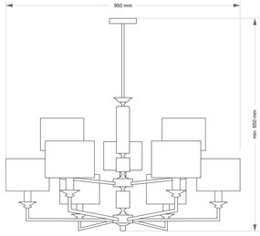 Candelabru modern realizat manual Artu 9L