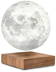 Veioză cu levitație magnetică în formă de Lună Gingko Moon Walnut