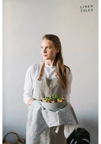 Prosop de vase din in 45x65 cm Thin Black Stripes – Linen Tales