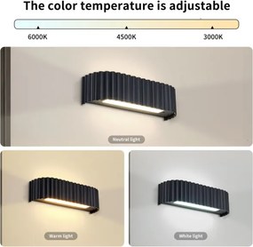 Brilagi - Aplica LED de perete FALCON MODERN LED/10W/230V 30 cm 3000/4500/6000K neagră