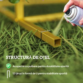 Outsunny Set de 3 Arcade de Grădină pentru Nunți, 120x40x220 cm, Auriu | Aosom Romania