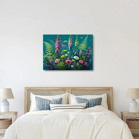 Tablou pe sticlă - Flori de câmp (70x50 cm)