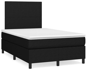 3269869 vidaXL Pat box spring cu saltea, negru, 120x190 cm, catifea