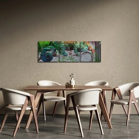 Tablou - Cameleon (cu ceas) (90x30 cm)