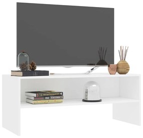 Comodă tv, alb, 100 x 40 x 40 cm, pal