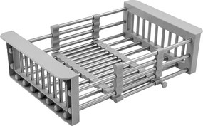 Cos scurgere telescopic Rea dreptunghiular gri mat-inox 47x22.5 cm