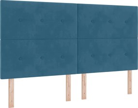 vidaXL Tăblie cap Albastru închis 180 cm Catifea