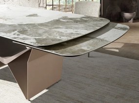 Masa extensibila deosebita design LUX Marble 200-290x100cm