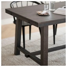 Masă de dining din lemn de stejar Rowico Brooklyn, 170 x 95 cm, maro închis