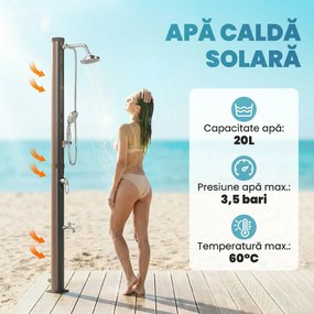 Outsunny Coloană de Duș Ecologică pentru Exterior | Aosom Romania