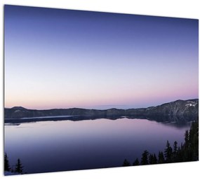 Tablou pe sticlă cu lac (70x50 cm)