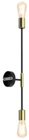 Aplică FLAME 2xE27/60W/230V neagră/aurie