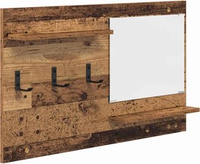 vidaXL Răcător de paltoane montat pe perete Lemn vechi 90 x 10 x 50 cm