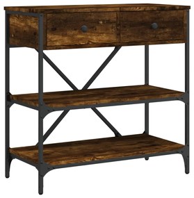 vidaXL Masă consolă, stejar fumuriu, 75x34,5x75 cm, lemn prelucrat