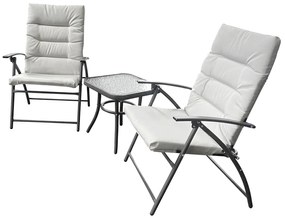 Set de grădină 1+2, gri/gri închis, MUSON