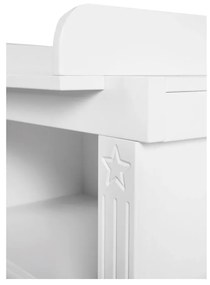 Comodă de copii albă joasă cu masă de schimbat 120x98 cm Maxi – Roba