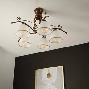 Lustră aplicată RETRO 5xE27/60W/230V patină bronz