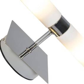 Lampă de perete inteligentă crom IP44 inclusiv 2 Wifi G9 - Bath